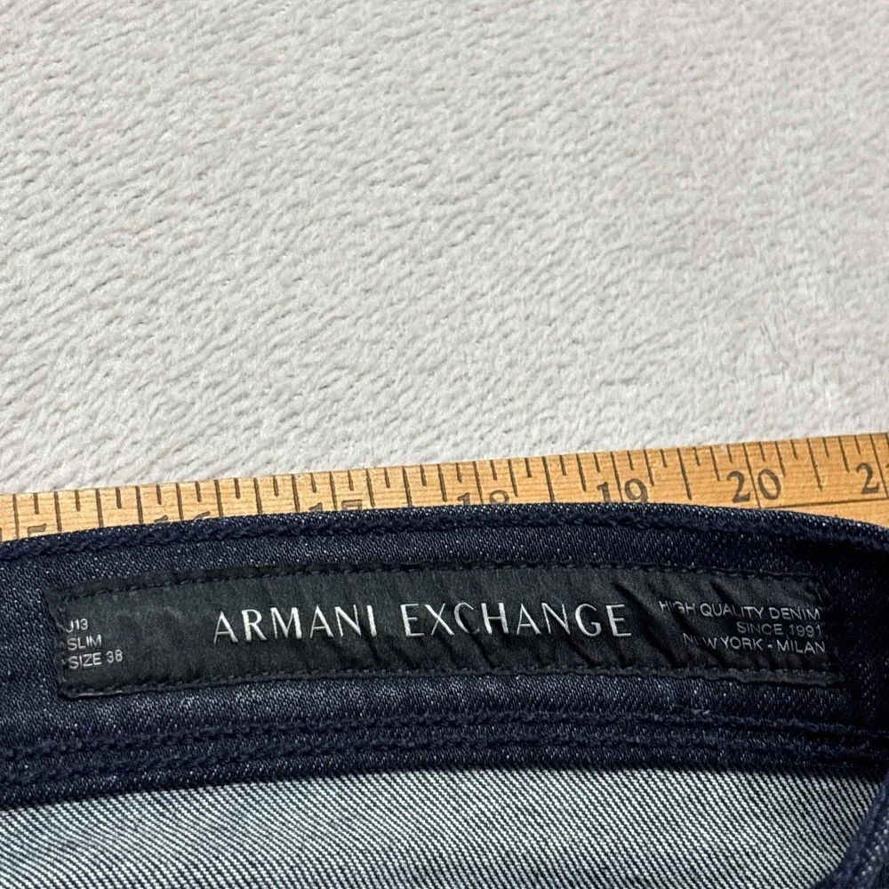 Armani Exchange A|X J13 Mens Slim Fit Dark‎ Blue Stretch Cotton Jeans 38 (41x32)